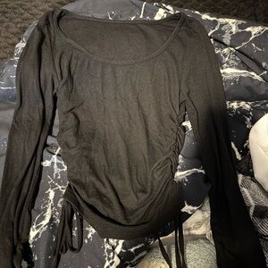 SHEIN Elegant Black Textured Blouse